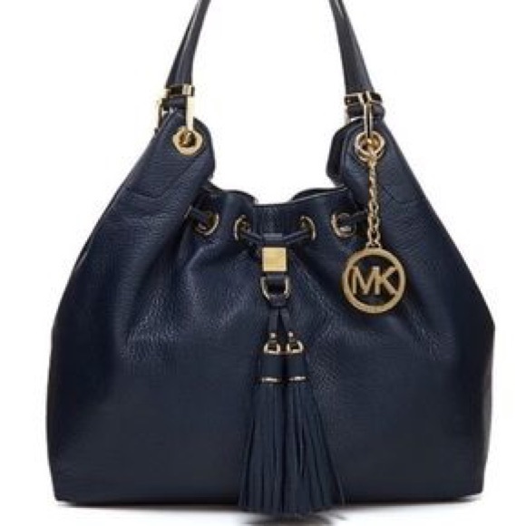 MICHAEL Michael Kors Handbags - Michael Kors Camden Navy Blue Boho Shoulder Tote